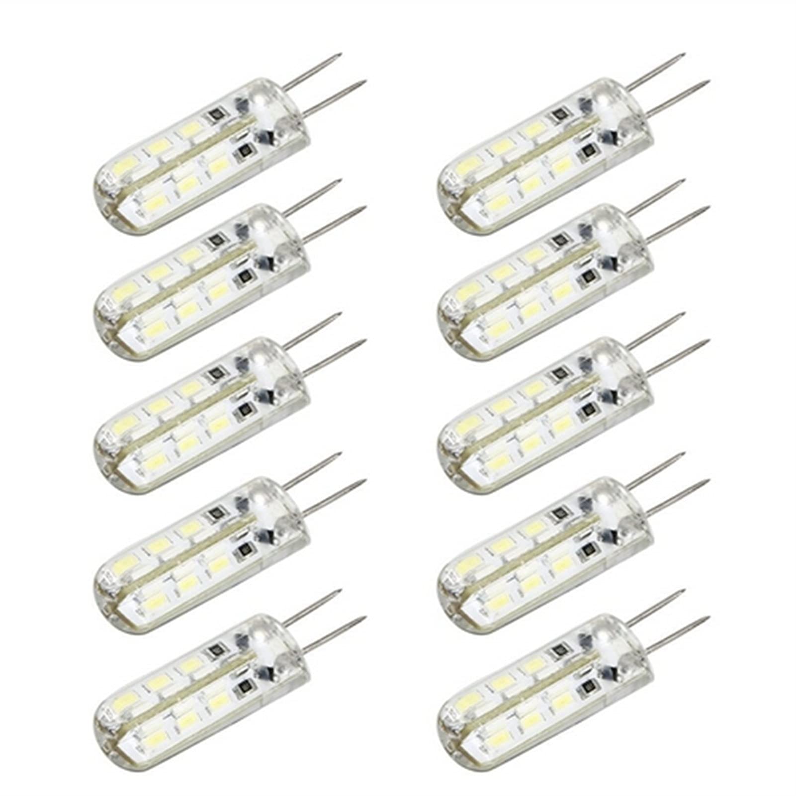 WELSUN G4 JC Bi-Pin Base Bulb Lights 230v 24led 3014 SMD 1.5W Of 150lumens LED Replacement Of 10W Halogen Lamp 10-Pack (Color : Cool White)