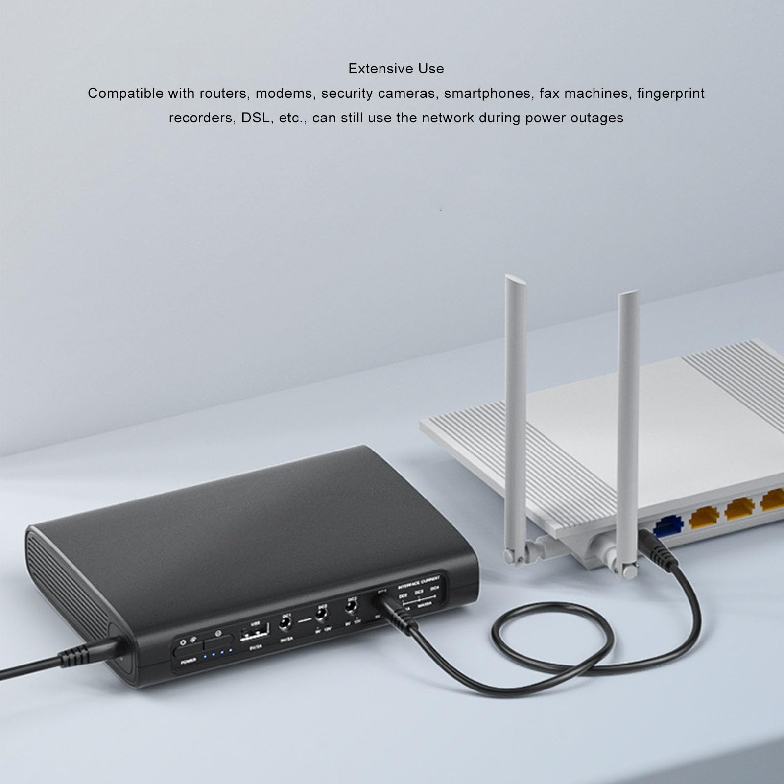 SEAFRONT 25600 MAh UPS Zasilacz z Wieloma Opcjami Wyjściowymi Bateria o Wysokiej Pojemności Bateria Zasilanie Nieprzeprzepuszczalne 5 V 9V 12 V (Wtyczka UE 220V)