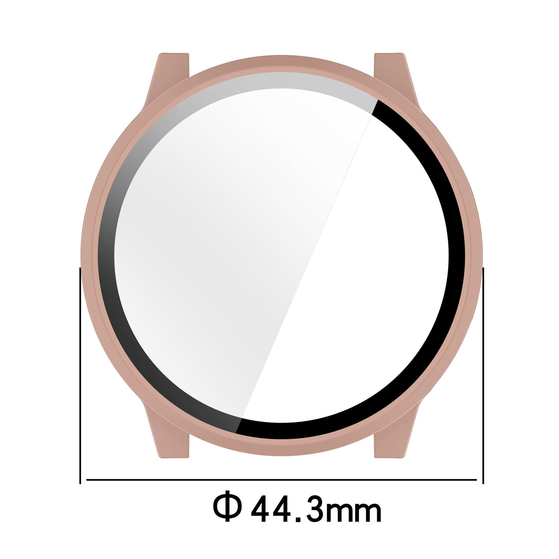Etui kompatybilne z Garmin Venu 4 z osłoną ekranu, matowa obudowa ze szkła hartowanego PC, pełna osłona na cały korpus dla Venu 4 45mm/41mm (Przezroczysty, 41mm)