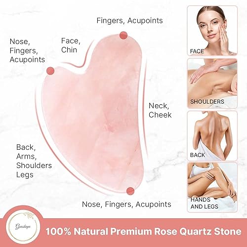Miniatura 4 de GUASHAPE Herramientas faciales Gua Sha de acero inoxidable, herramienta Guasha para esculpir la cara, dar forma, levantar, apretar, reducir la