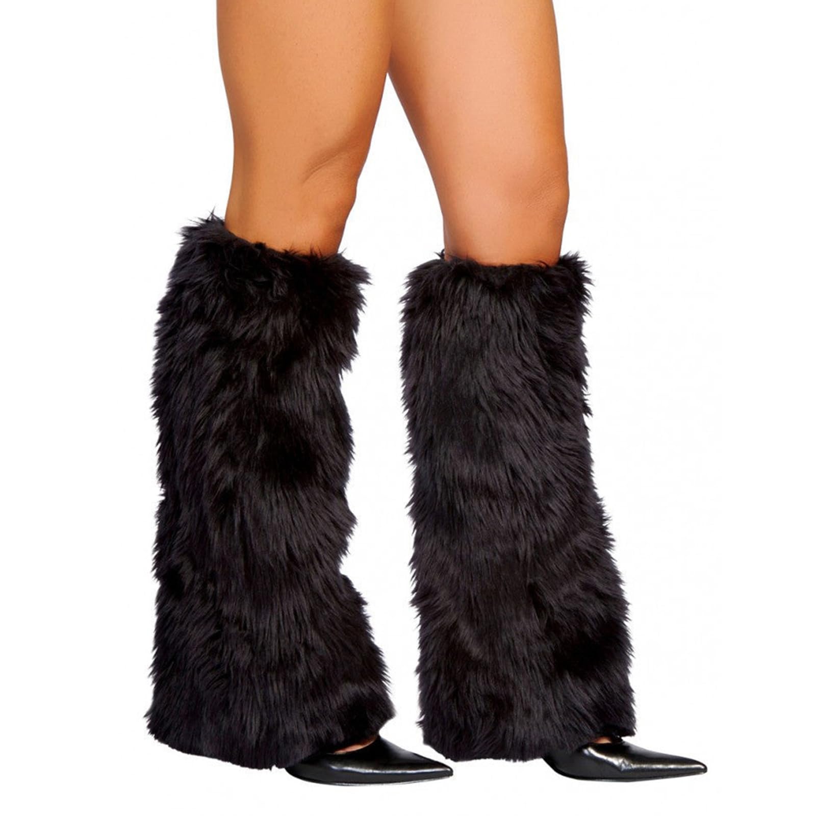 Womens Faux Fur Leg Warmers Fuzzy Fluffy Leg Warmers Y2k for Halloween Christmas
