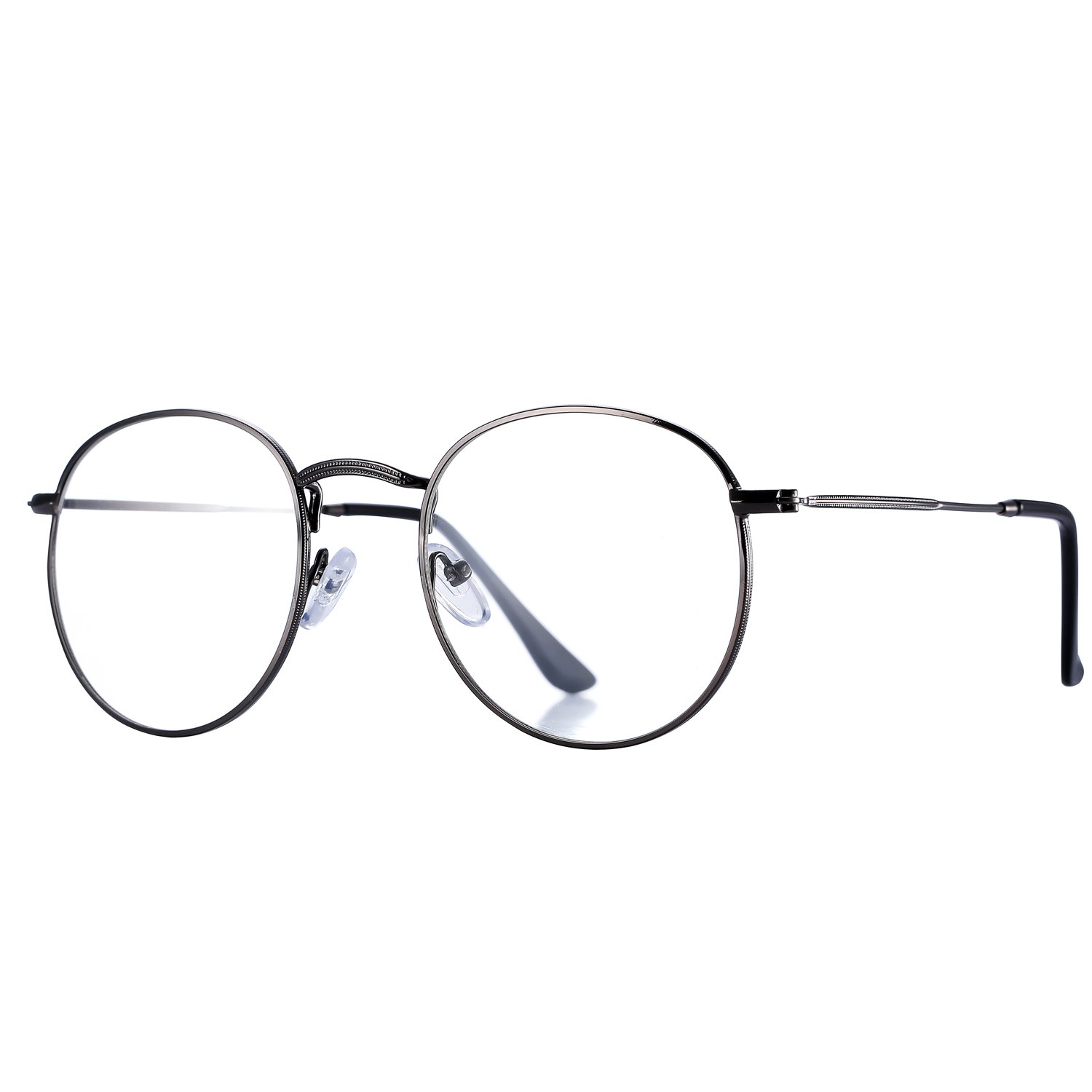 Classic Round Metal Clear Lens Glasses Frame Unisex Circle Eyeglasses