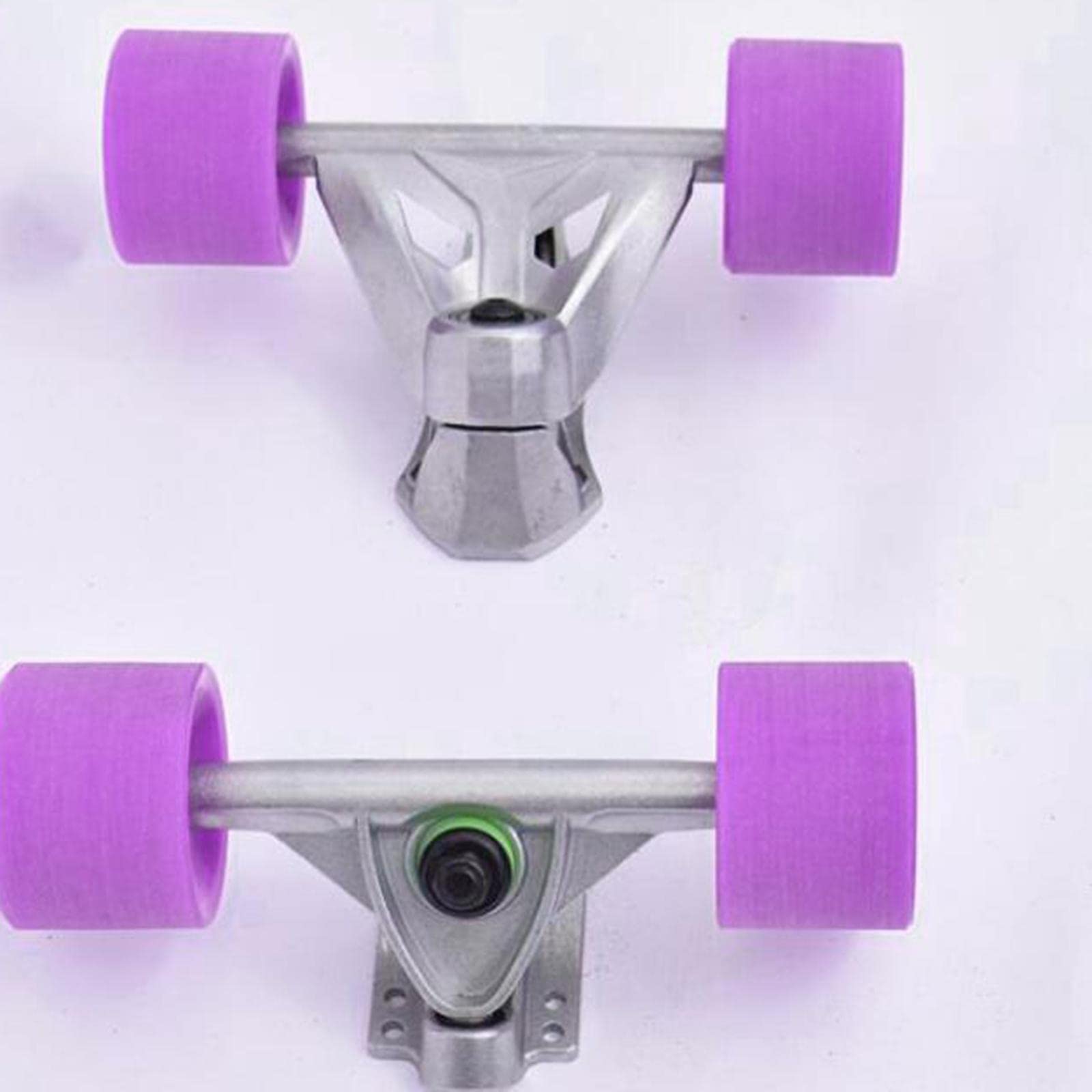Oshhni 4 Pièces Roues de Skateboard Longboard Roues de Remplacement Mini Cruiser Accessoires d'entretien en PU Solide pour Absorption des Chocs Adapté à