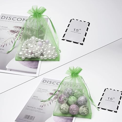 Miniatura 8 de 100 bolsas de organza Akstore, 4x 6 pulgadas, para boda, festival, fiesta, etc