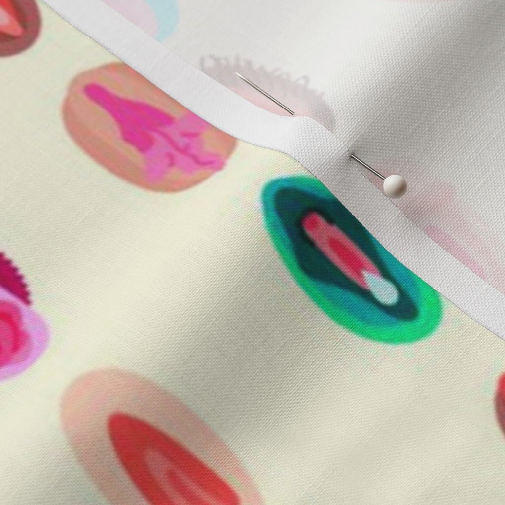 Spoonflower Fabric - Purple Pink Large Women Girl Power Uterus Womb Female Anatomy Printed on Petal Signature Cotton Fabric Fat Quarter - Sewing Quilting Apparel Crafts Decor