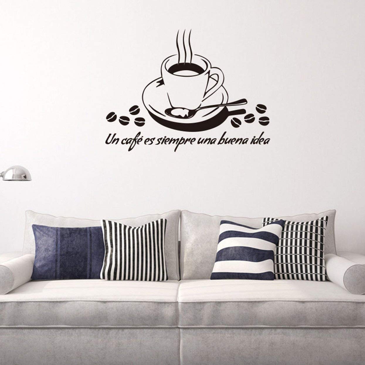ShenyKan Artistry Coffee Cup Wall Stickers Decals removable Living Room Bedroom Home Cafe Wall Decals DIY Ins Art Decoration