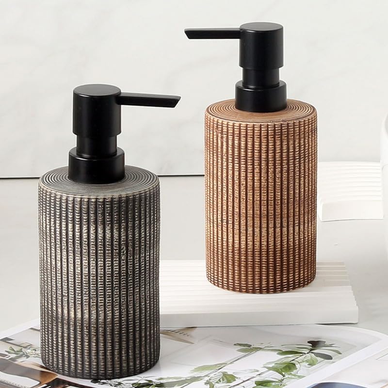 Miniatura 8 de Comeon Dispensador de jabón de cerámica para champú, jabón de platos, jabón de manos, acondicionador, botella de bomba de espuma recargable de 12