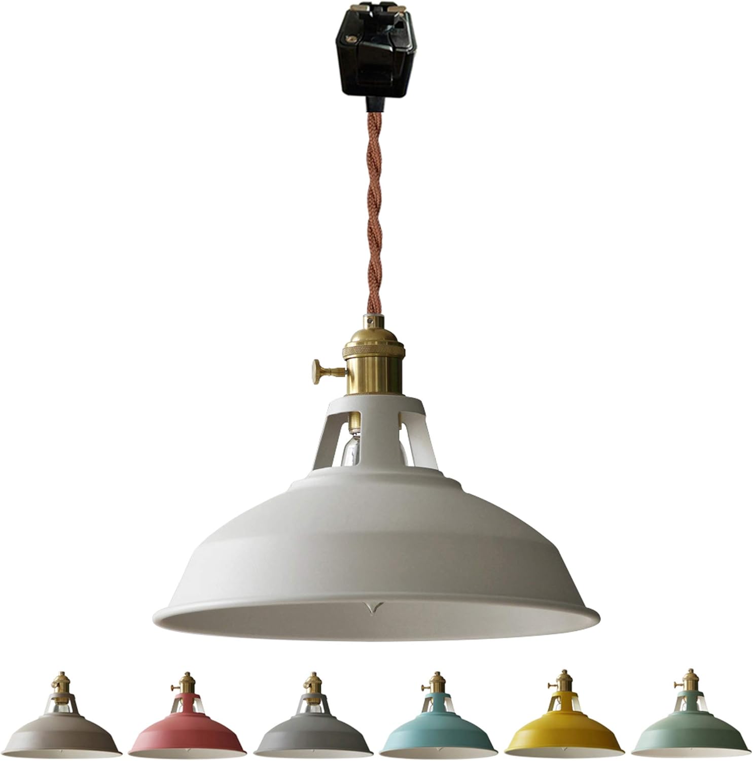 Juno Track Pendants Lighting Iron Art Iron Macaron White Decoratefor Instant Pendant Light for Cabinet Kitchen Island Customizable Track Lighting Bulbs Not Included