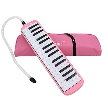 Btuty 32 Keys Melodica Piano Musical Instrument for Beginner Gift with Carrying Bag (pink)