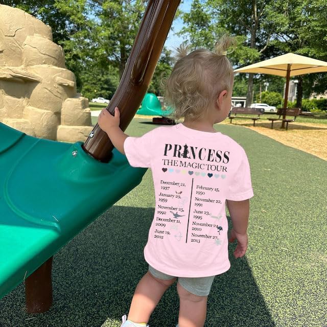 Image of Princess Shirts Toddler Girl Magic Kingdom Kid Shirt Girls Trip Tee Holiday Magical Castle Vacation Short Sleeve Tops
