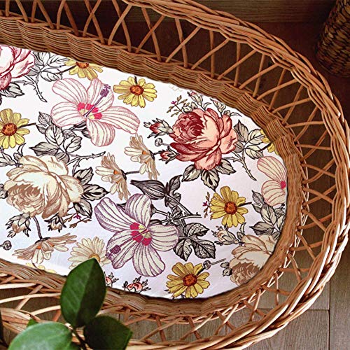 Image of Bassinet Sheet, Jersey Cotton for Baby Boy/Girl, Fitted Sheets Flexible for Most Bassinet Mattress