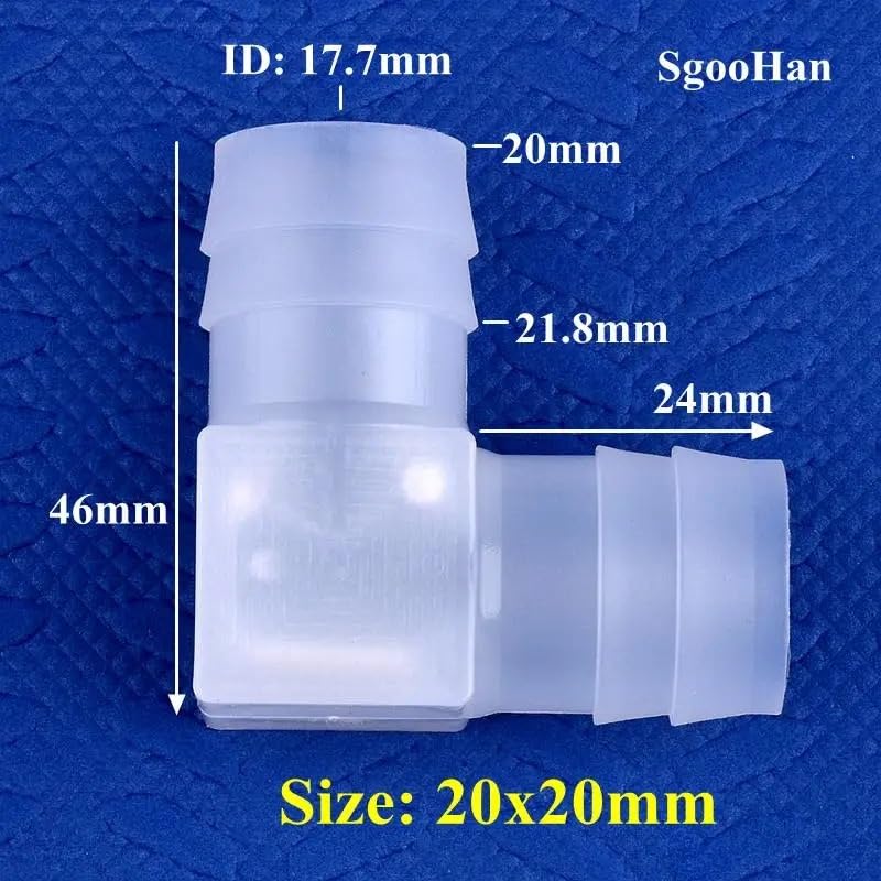 Conectores de codo de polipropileno de 4 a 20 mm, de 5 a 200 piezas, accesorios for tanque de acuario, aireador de bomba de aire, junta de pagoda, juntas de manguera médica for riego de jardín(16x16mm