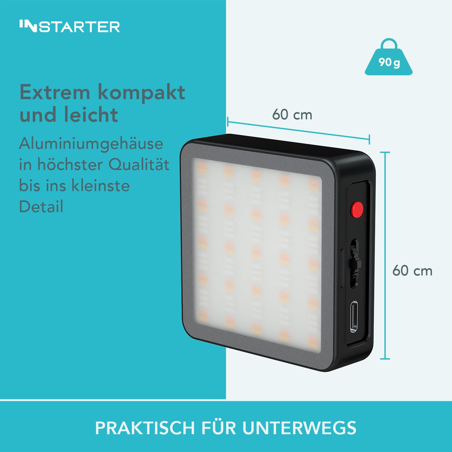 Mini luz de Video LED RGB para Smartphone, magnética, luz de cámara para Fotos, videollamadas, Streaming, Youtube, 3200-7500K, batería de 1000 mAh, 75 min