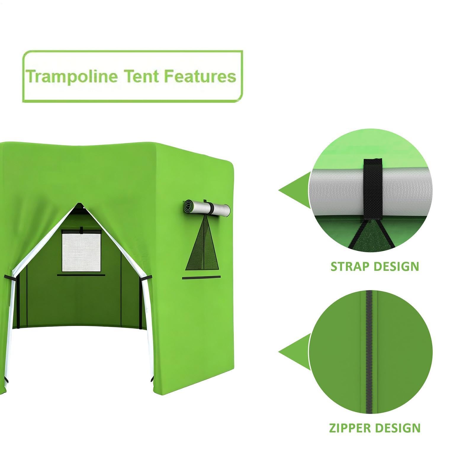 Genérico Elastisches Bettzelt, Außenabdeckung, UV-Schutz, winddicht und | Trampolin für Hinterhof, Garten, Innenbereich, Fitnessstudio, Spielplatz und Camp