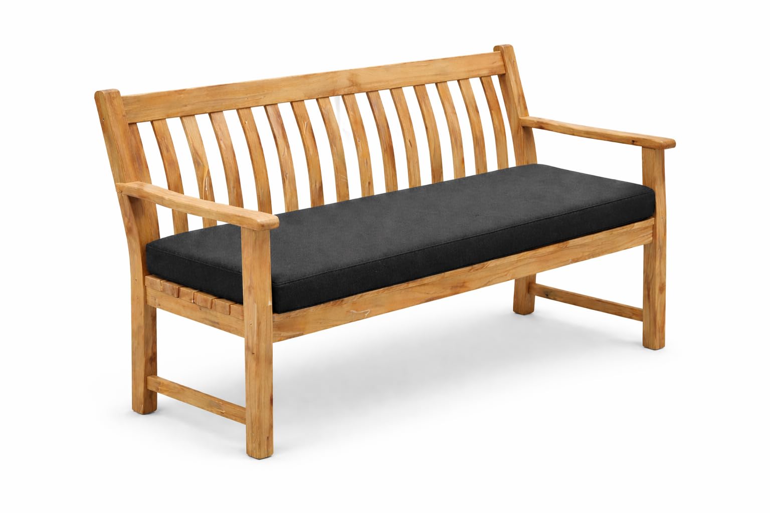 TT ThreadTrade® Waterproof Garden Bench Cushion, Thick Padded Outdoor Seat for 2 & 3 Seater, Durable & Weather Resistant (Charcoal, 15 × 45 × 2 inch (2 Seater))