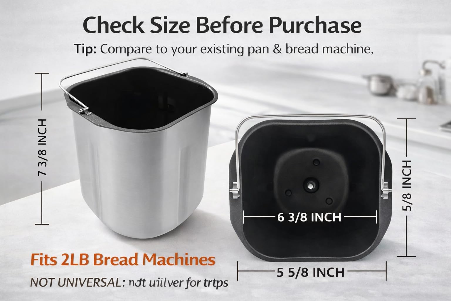 Amazon.com: Bread Maker Pan Replacement with Kneading Paddle