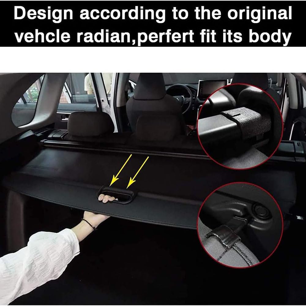 Auto Ripiani Bagagliaio Posteriore per VW TOURAN 2006-2015, Auto Retrattile Copertura Bagagliaio Privacy Protezione Accessori