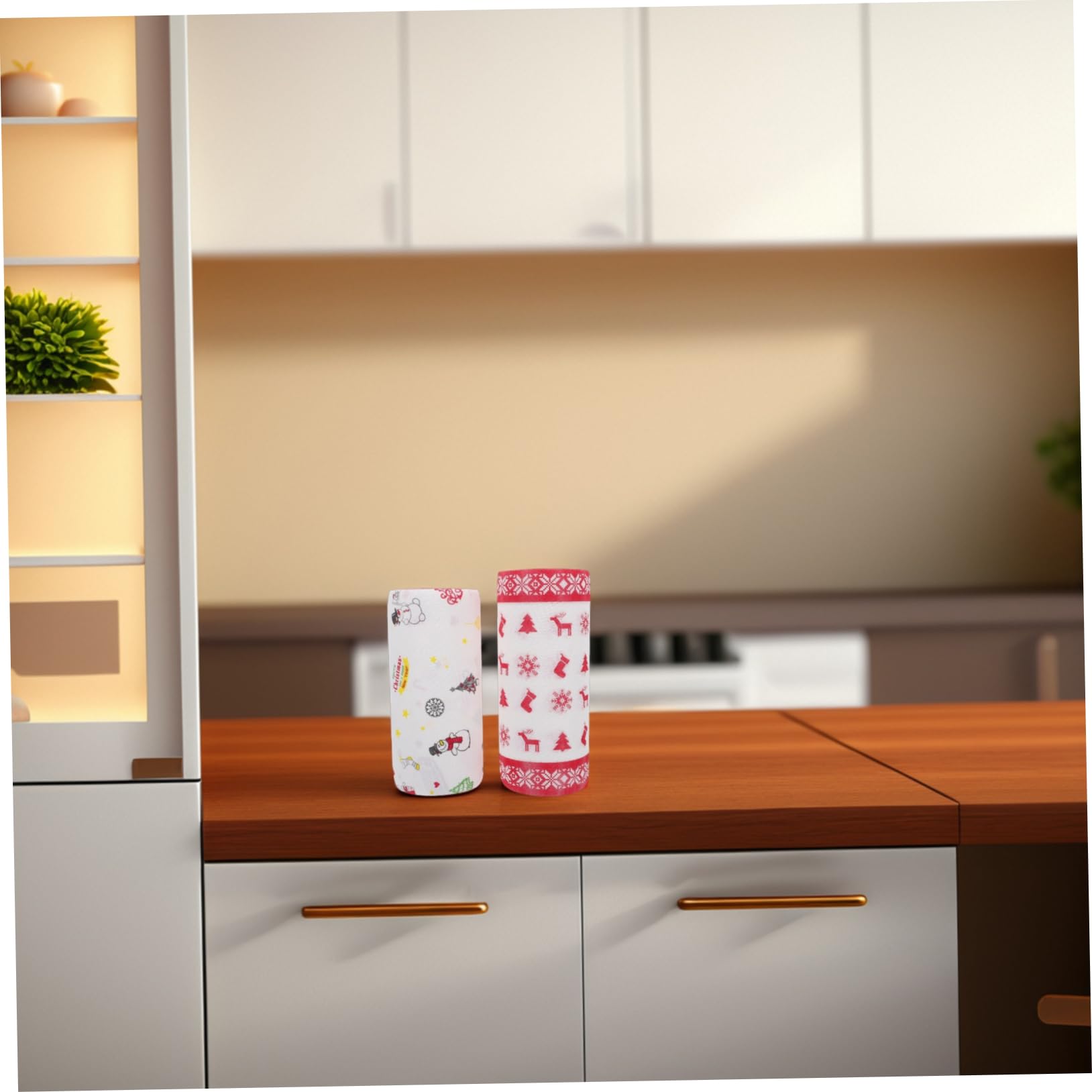 Cabilock 4 Set Carta Assorbente Da Cucina Carta Da Forno Natalizia Pergamena Natalizia Involucri Di Sandwich Cuscino Alimentare Per La Casa Per Merendine Grasso 2 * 4