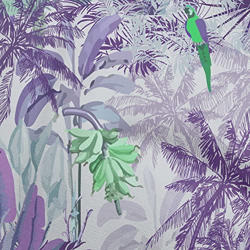 oneOone Cotton Cambric Lime Fabric Tropical Animal Sewing Fabric By The Yard Printed DIY Clothing Sewing Supplies 42 Inch Wide