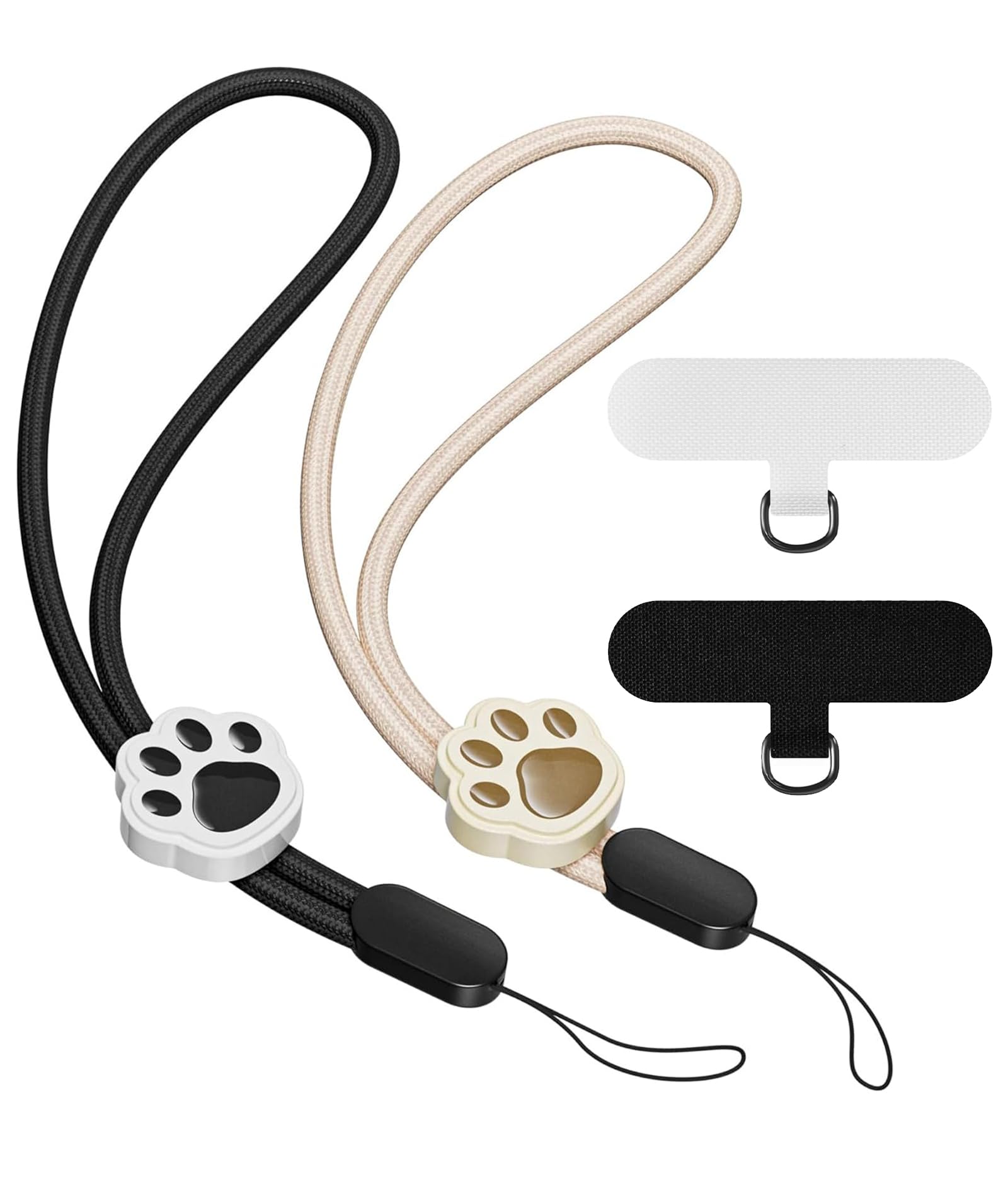 figurine 2 pcs Phone Wrist Strap, Fashionable Lanyard for Mobile, Outdoor Activities with Phone Security, Adjustable Phone Strap with Cat Paw Design, Two Pack in Beige and Black-image-43