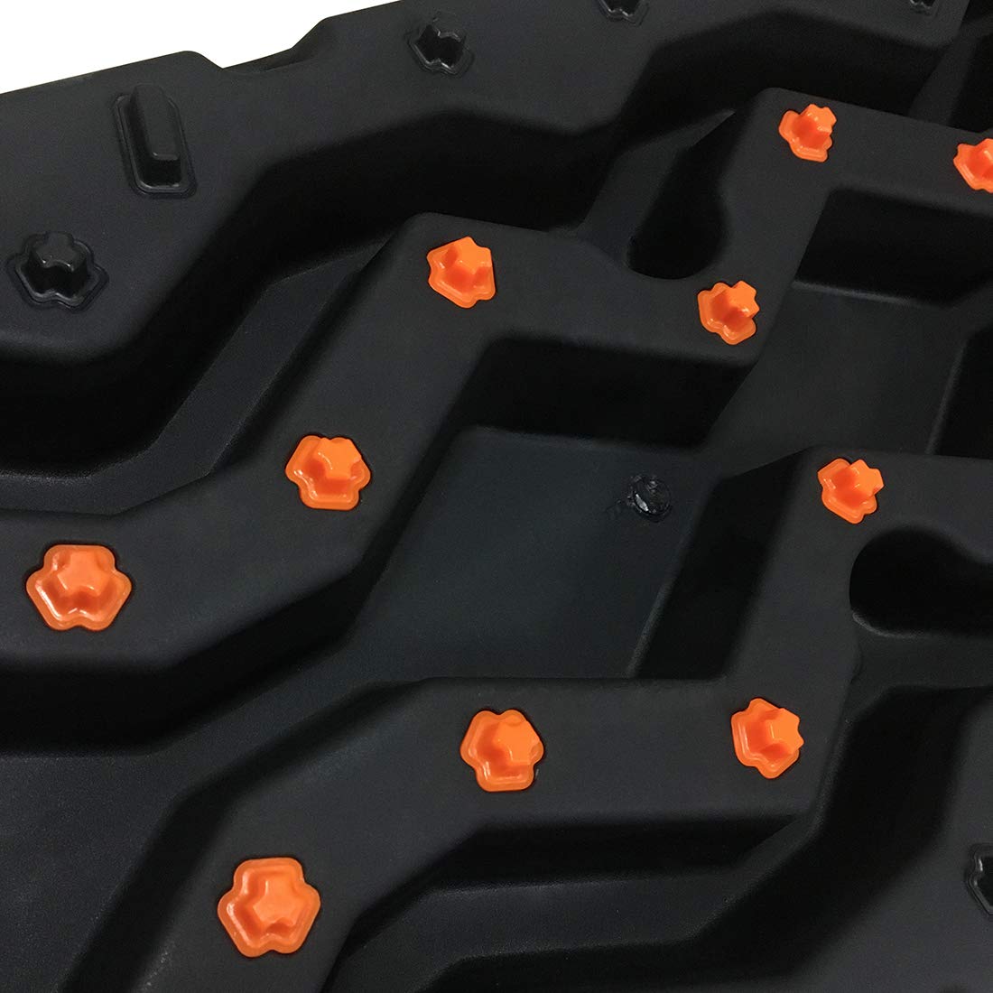 Piste di Recupero Traction Tappetino da Trazione Track Pneumatici Scaletta Emergency Recupero Piste per Sabbia, Neve, Fango, Intrappolato 2 Pcs Nero