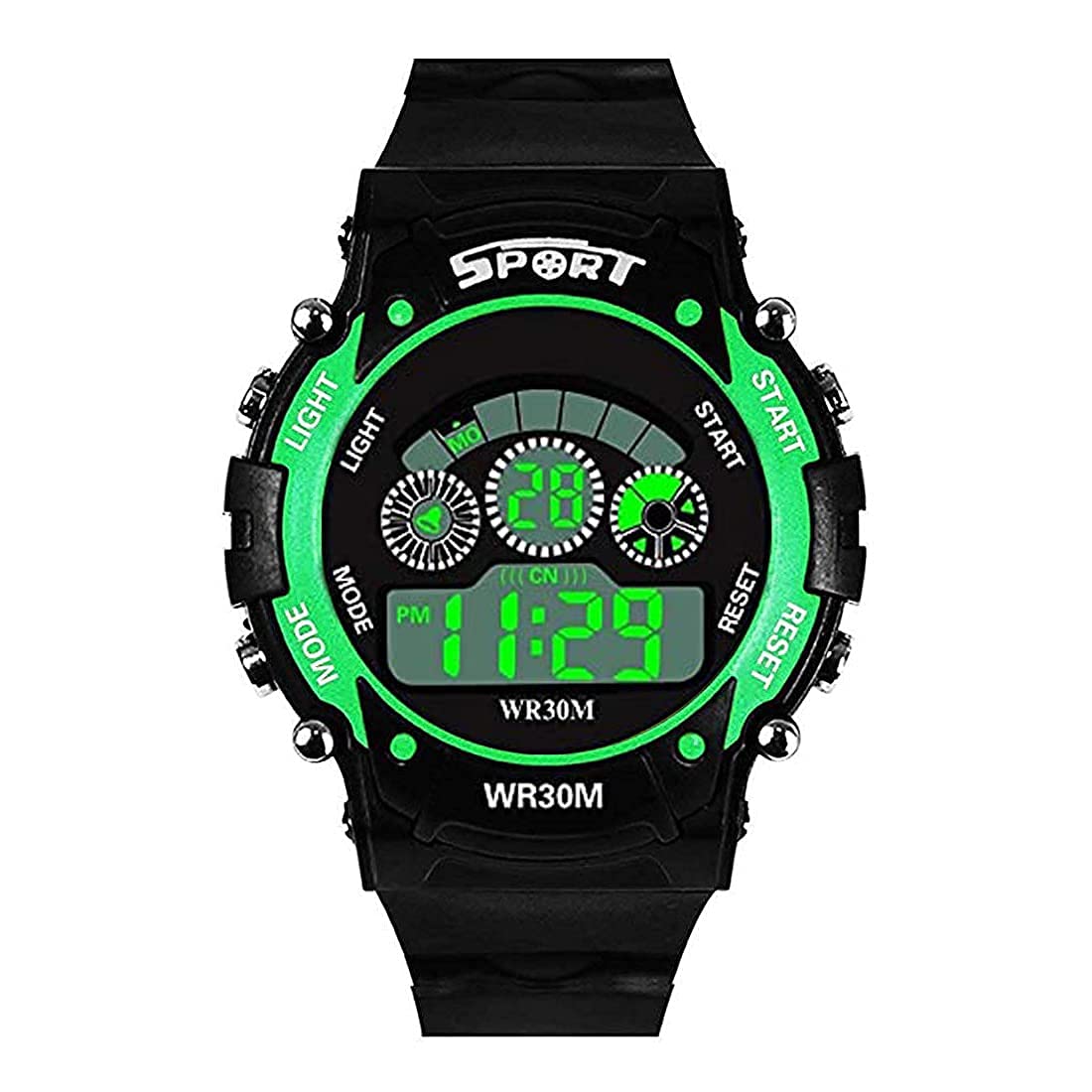 Rozti Green Color Watch Amazing Lights in Digital Sports Watch & Silicon Strap, Watch for Boys and Girls & Unisex (B09YQZQVG5) Amazon Price History, Amazon Price Tracker