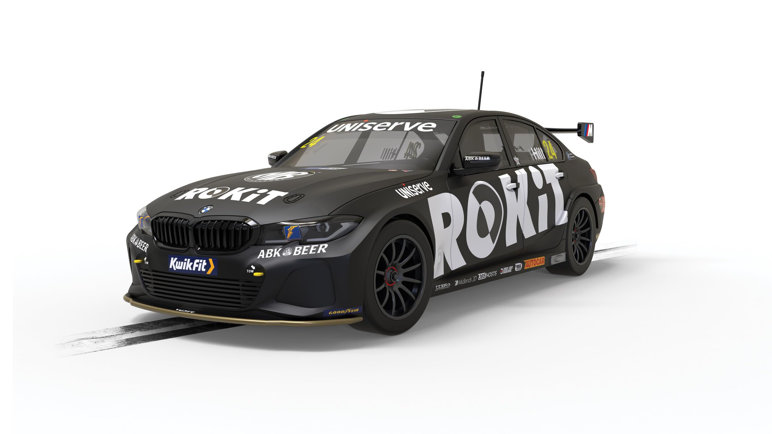 Scalextric C4440 1:32 BMW 330i Msport BTCC22#24 Hill HD - Slotcar, Rennbahn, Auto für Rennbahn, Rennbahnauto, Rennbahn, Kinderspielzeug, Zubehör für Rennbahnen