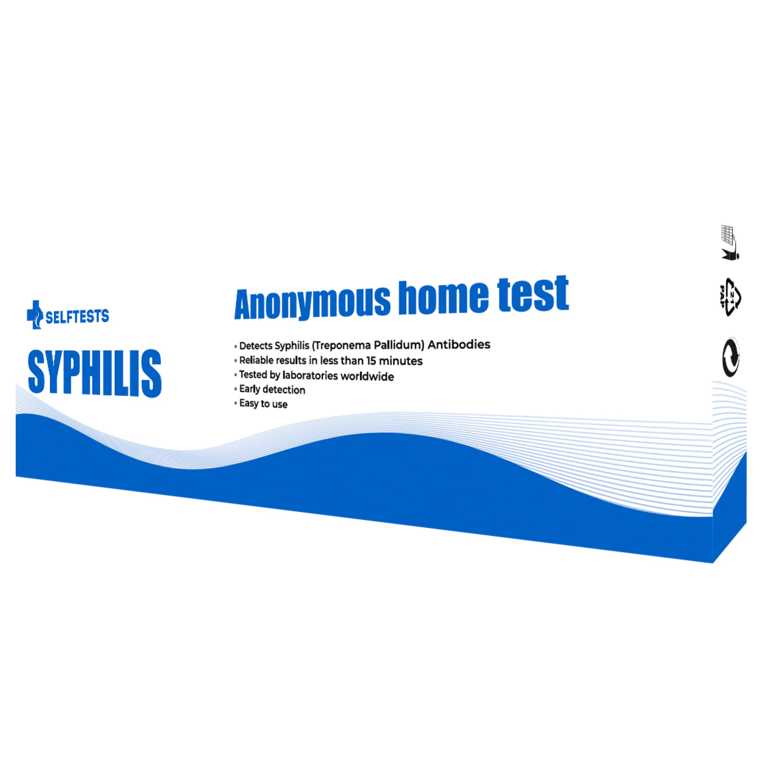 Syphilis Home Test | Detects Syphilis Bacterial Infection | for Men and Women | Quick and Easy for use | sti std Test |