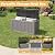 Fancyango 75 Gallon Outdoor Deck Box Waterproof, Large Storage Box for Patio, Resin Storage Bench Lockable for Garden Tools, Package Delivery, Grey