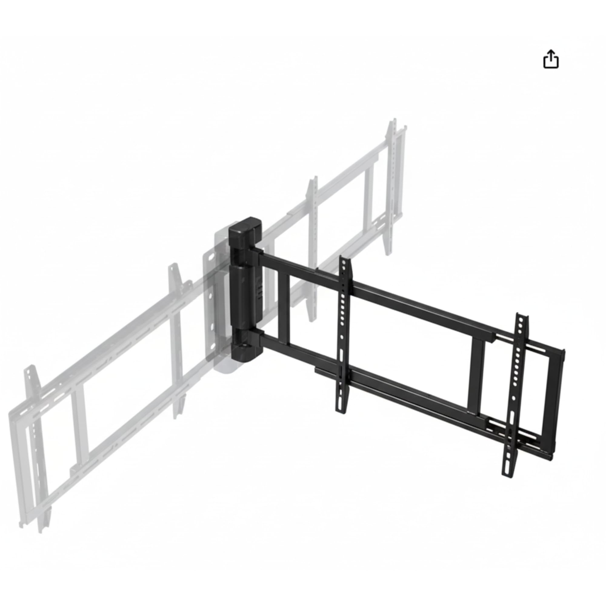 MULTIBRACKETS Motorized Swing Mount X-Large RF Soporte TV de Pared Motorizado 170° con Mando RF para 42"–75", Compatible VESA 200x200 a 600x400, Carga 45 kg, Negro.