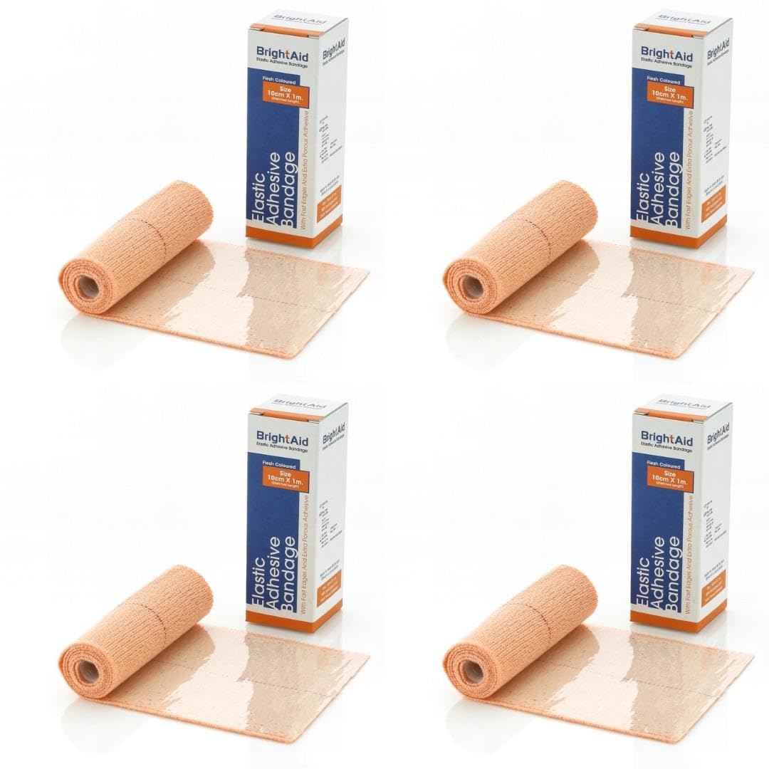 Bright Aid Elastic Adhesive Bandage, 10cm x 1m, Single Pack, Beige Colour (10cm x 1m, 4)-image-47