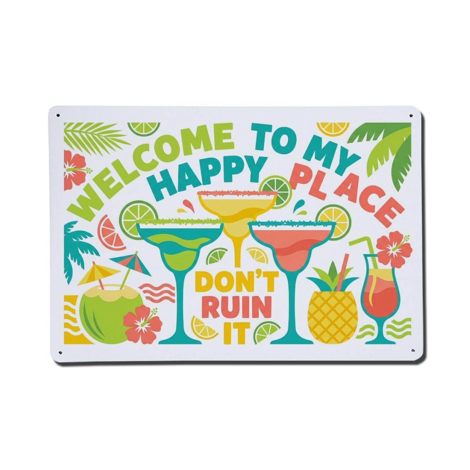 Margarita Tropical Bar Humor Metal Tin Sign Plaque Wall Decor for Cafe, Club Bar, Office, Home Garden Metal Poster 8x12Inch