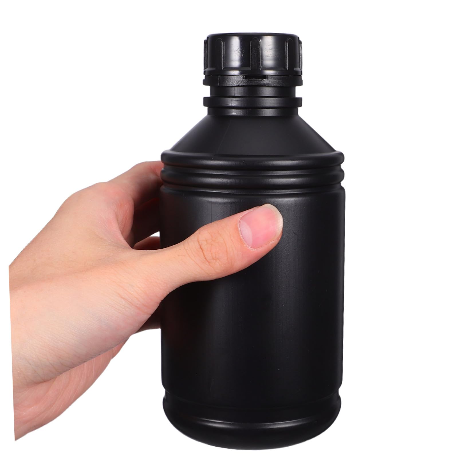 TOPBATHY 12 pièces Bouteilles de Stockage Chimique Hdpe Résistantes Aux Produits Chimiques Bouteilles de Réactifs de Laboratoire Noires avec Protection UV et Bouchons Étanches pour Photo
