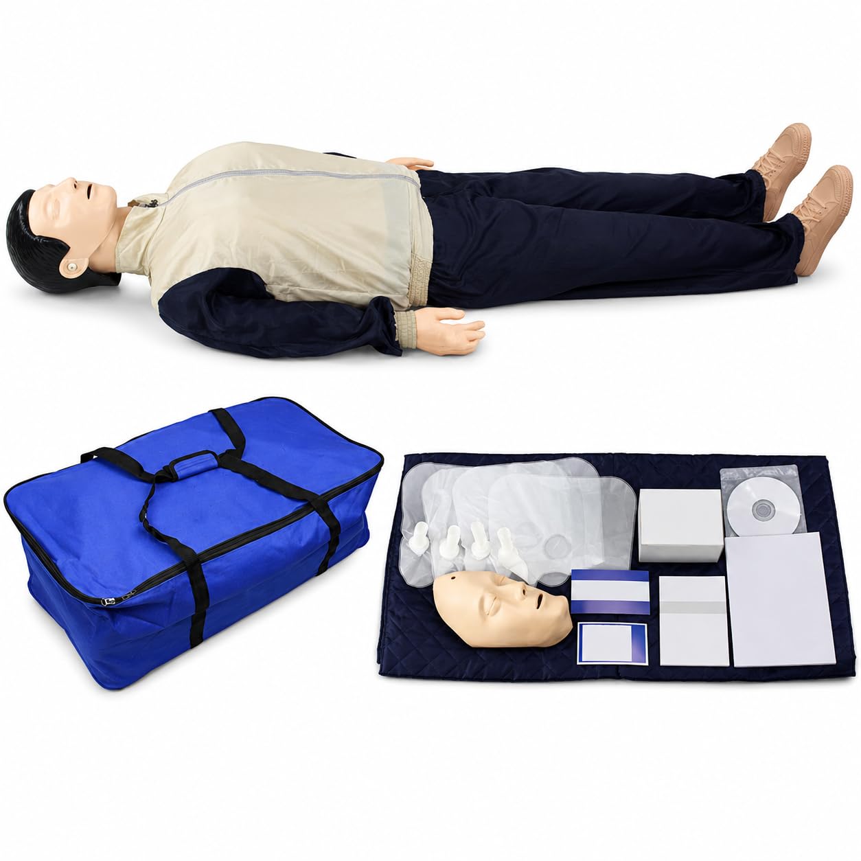 Kit di manichino da allenamento per adulti per insegnamento medico completo del corpo, ideale per l'allenamento di medici e infermieri, anatomia completa per la pratica delle abilità salvavita