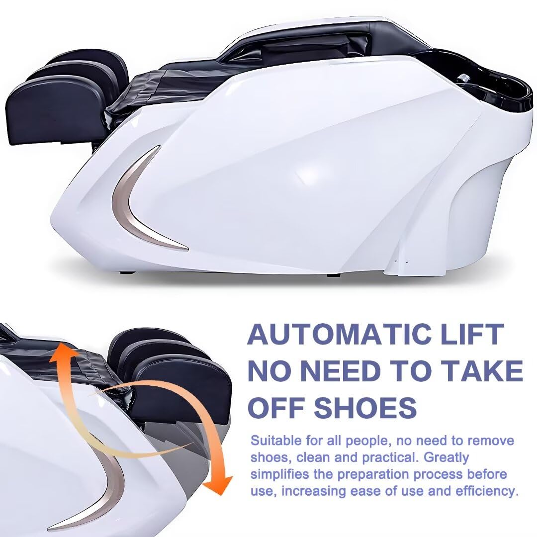 Head Spa Bed Szampon do masażu łóżko - elektryczny stół do masażu z białym prostym wzornictwem, sprzęt spa głowy z akrylową umywalką na szampon do salonu