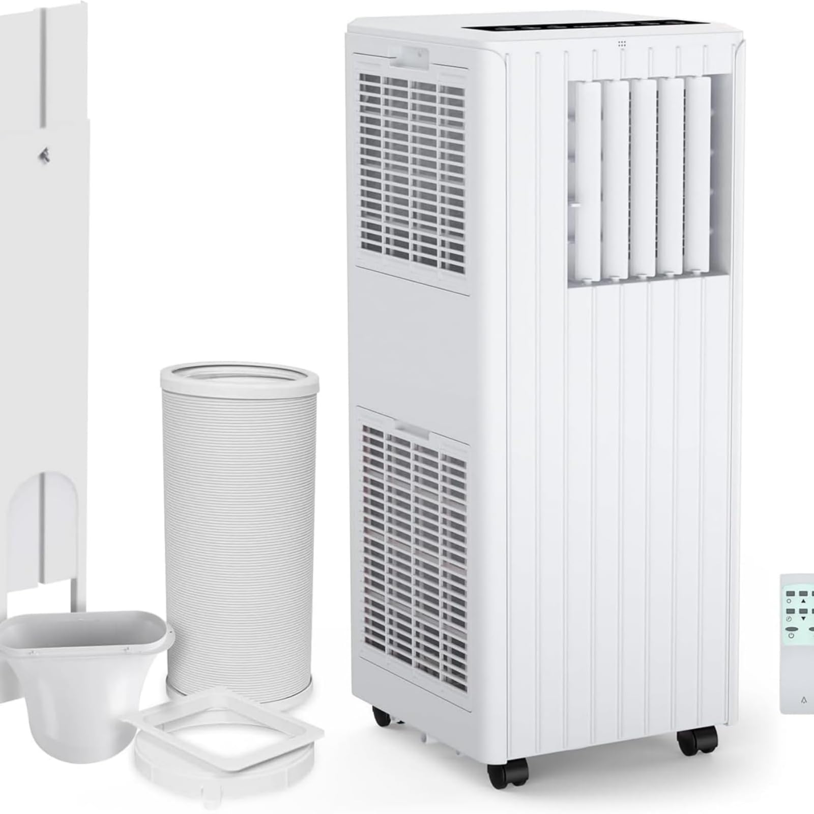 RBFGYIOP 9000 BTU Portable Air Conditioner 3-in-1 Cooling Dehumidifier Fan R290 Eco-Friendly 4 Wheels for Rooms up to 200 sq.ft, British Standard