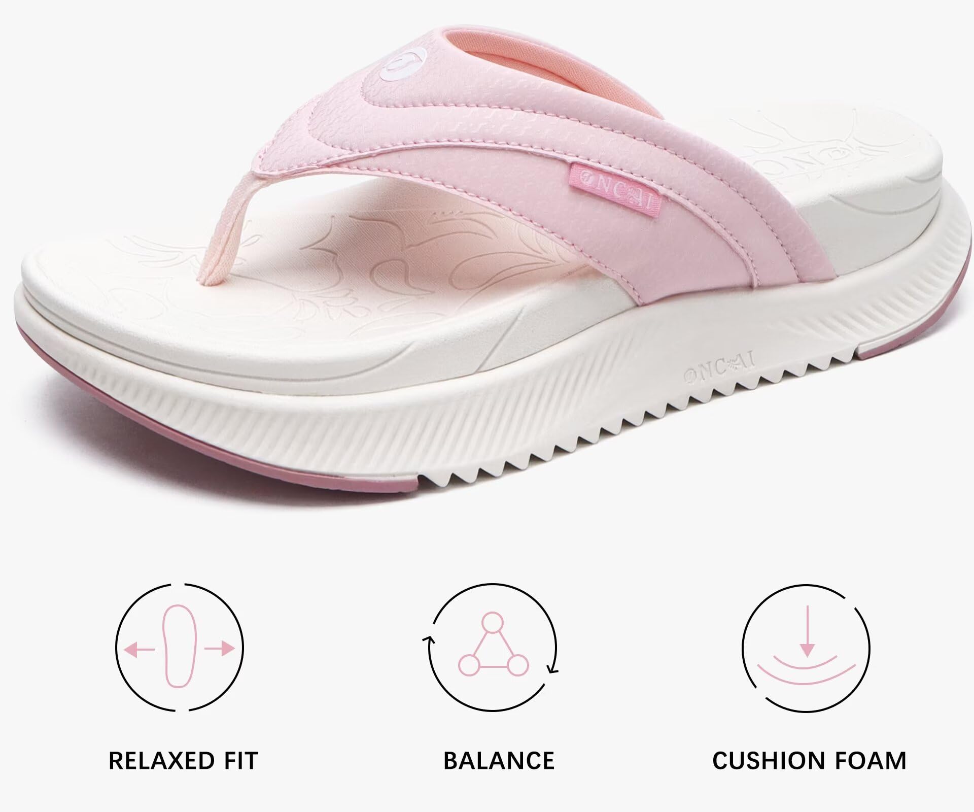 ONCAI Donna Cuscino Ortopedico Infradito Sandali da passeggio di recupero per le donne con supporto per l'arco plantare Estate confortevole Slip On Infradito per le donne dimensioni 36-43
