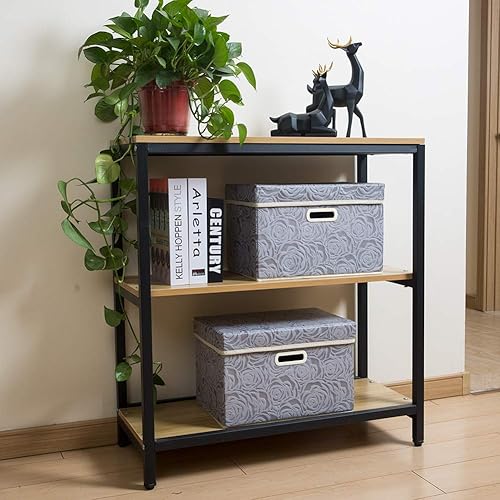 Miniatura 3 de PRANDOM - Cajas de almacenamiento plegables con tapa, de tela decorativa con asas y divisor para organizar la habitación, armario, sala de estar de