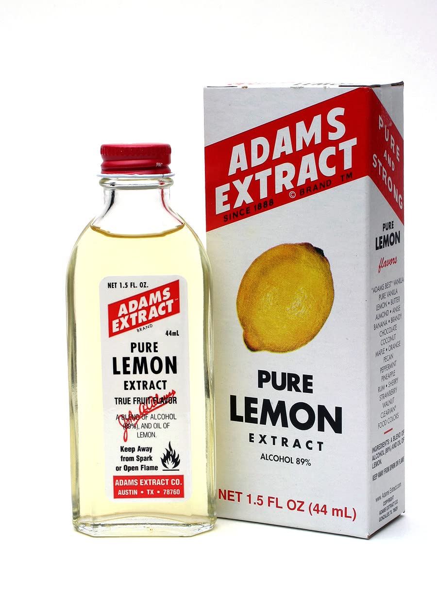 Adams Extract Flavoring 1.5oz Bottles (Pack of 3) Choose Flavor Below (Lemon Extract 1.5oz)