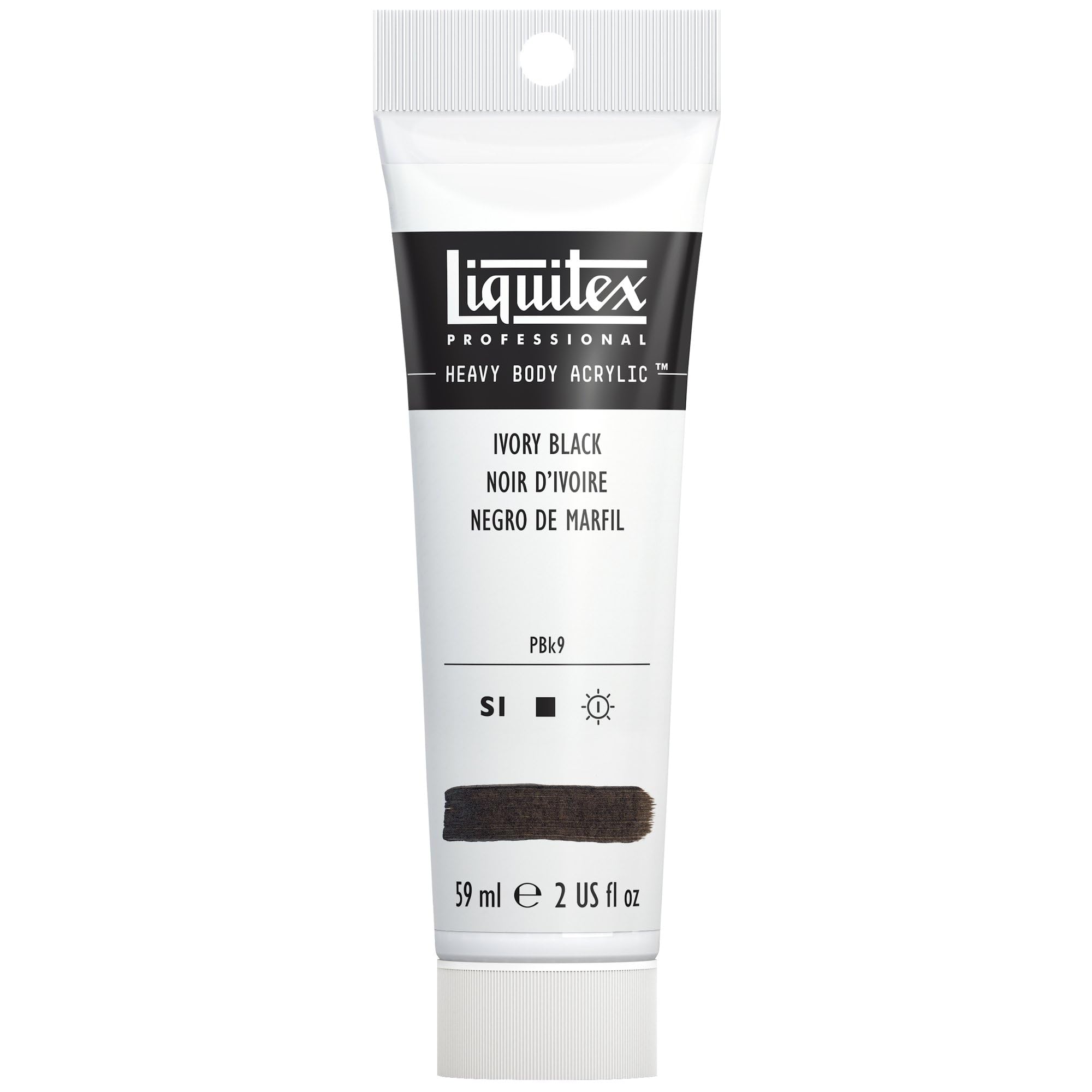 Liquitex 1045244 Professional Heavy Body Acrylic Paint 59 ml tube, Ivory Black