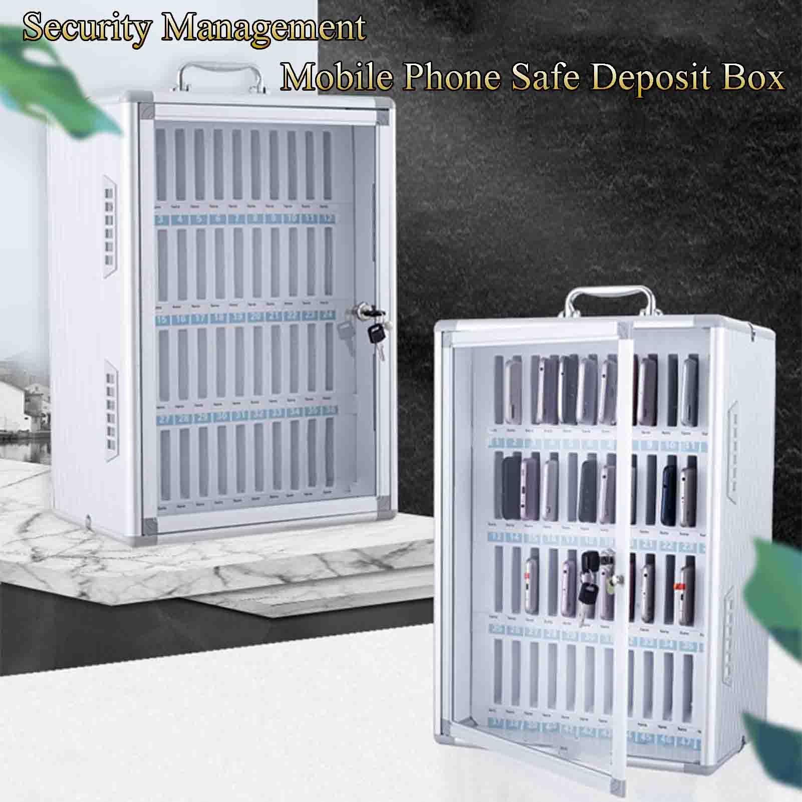 Estaciones de carga para teléfono móvil, aluminio, organizador de teléfono con cerradura, caja de almacenamiento personal para teléfono móvil, caja de almacenamiento multicapa, duradera