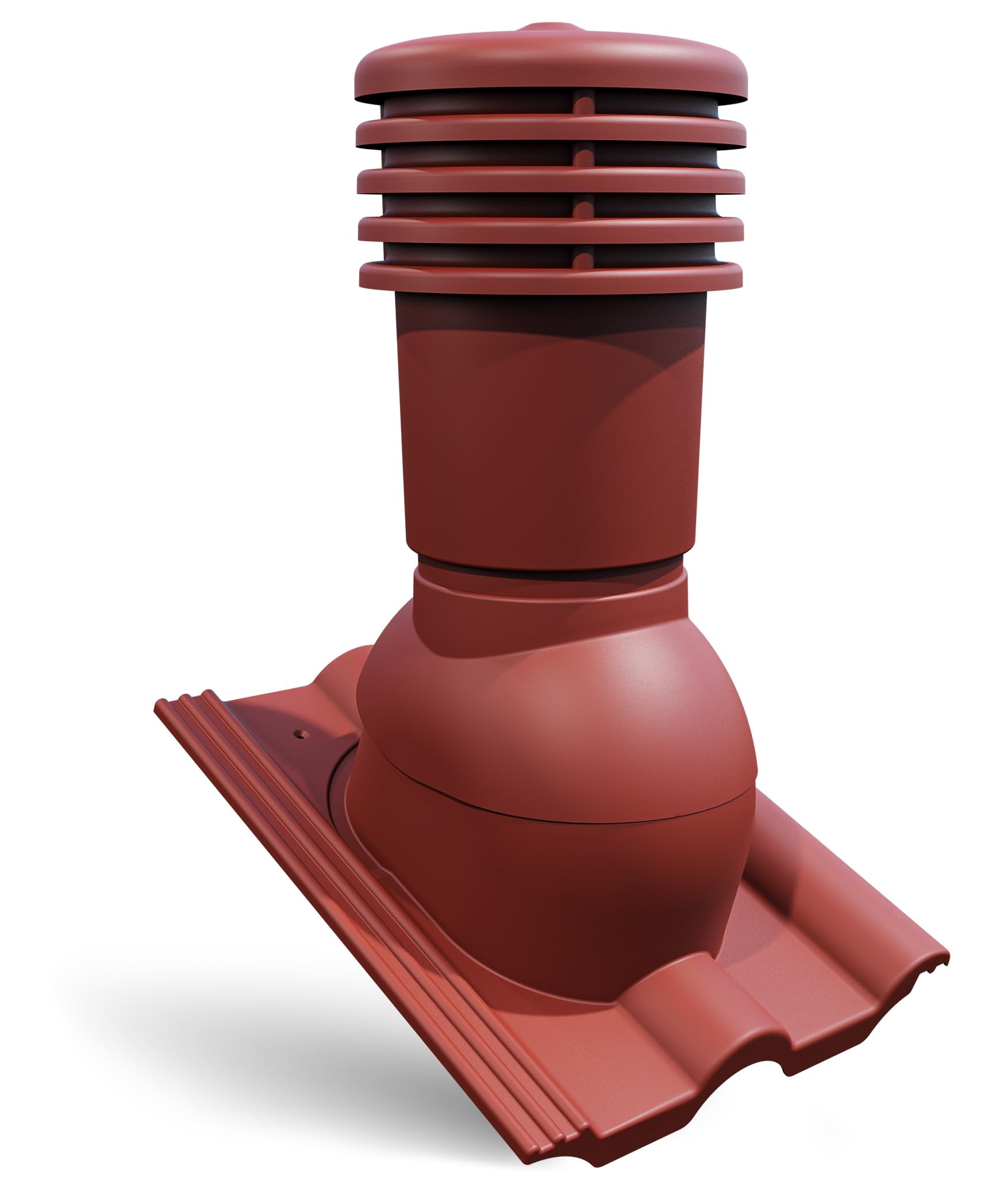 VENTOS X Plus R Castaño DN150 – Extractor universal de techo con drenaje de condensado para tejas de hormigón, ventilación de chimenea para techo inclinado, resistente a la intemperie y a los