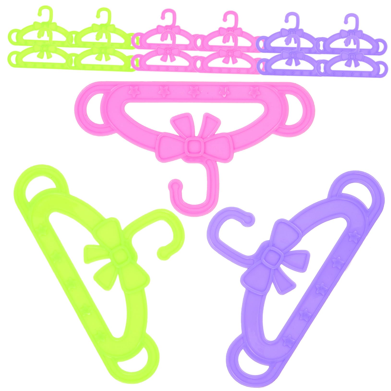 Perchas de Plástico para Ropa de Muñecas de 18 Pulgadas, 15 Piezas | Accesorios para Muñecas, Adecuado para Habitación Infantil Ñiño, en Colores Surtidos
