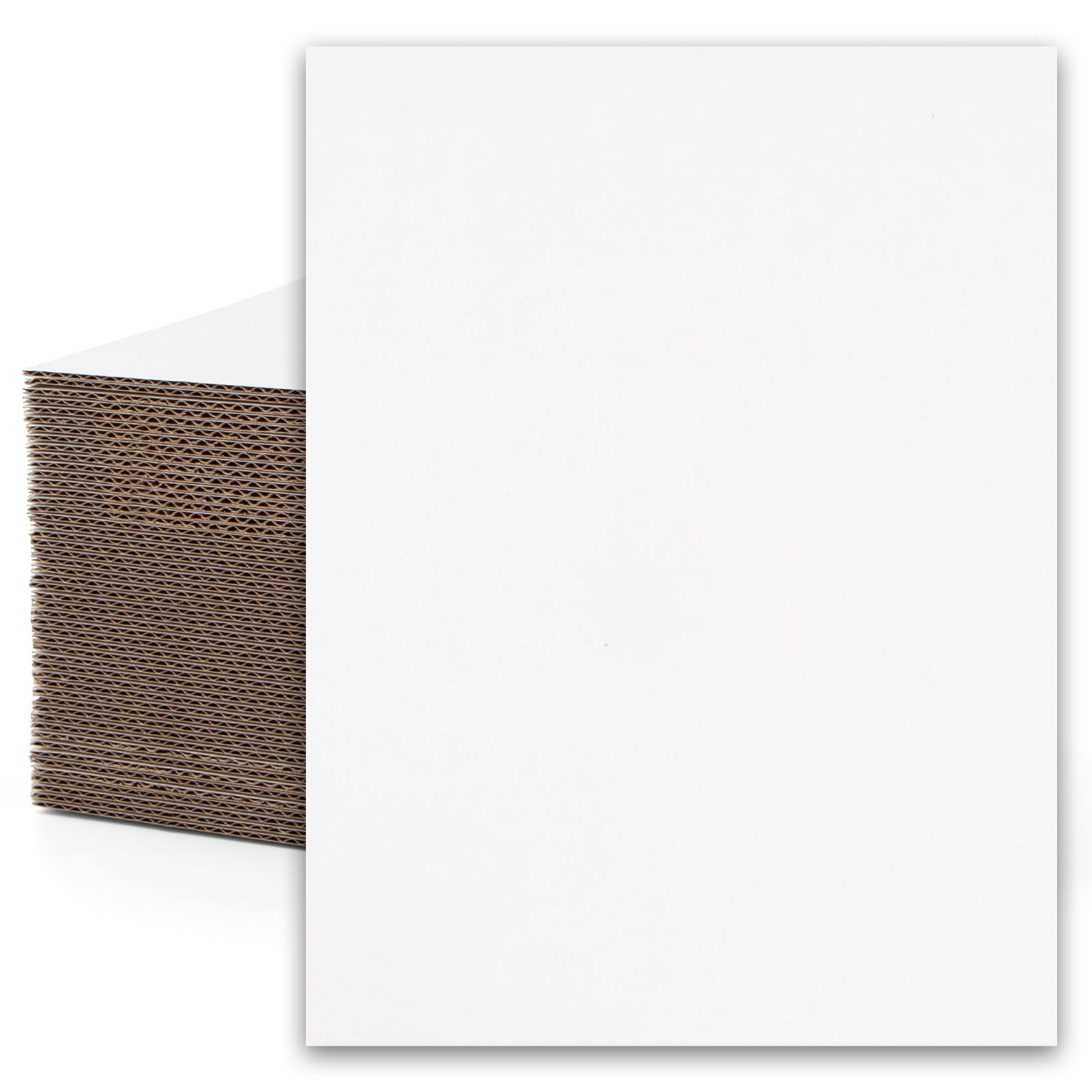 Mat Board Center, 50 Pack 12x16 Inch Corrugated Cardboard Sheets