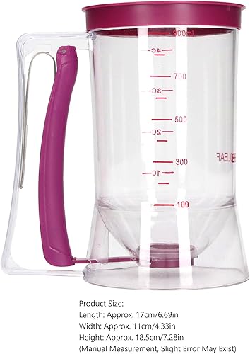 Miniatura 7 de Pilipane Dispensador de masa para panqueques, herramienta imprescindible para la cocina para panqueques, magdalenas, waffles, magdalenas, mezcla de