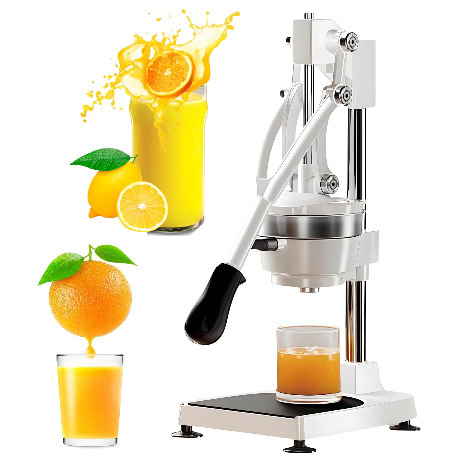 GSHSHOU Manual Juicers,304 Stainless Steel Citrus Press & Lemon Squeezer Fresh Fruit Juice Extractor for Orange Grapefruit Lemon Lime Pomegranate and Much More,Easy to Clean and Use