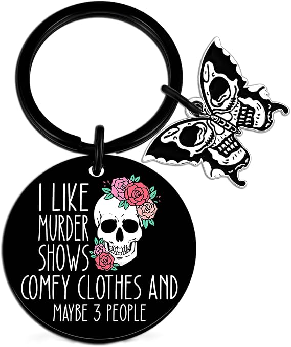 Sugar Skulls Gifts For Women Halloween Keychain Spooky Gift Gothic Keychain Witchy Gifts For Women