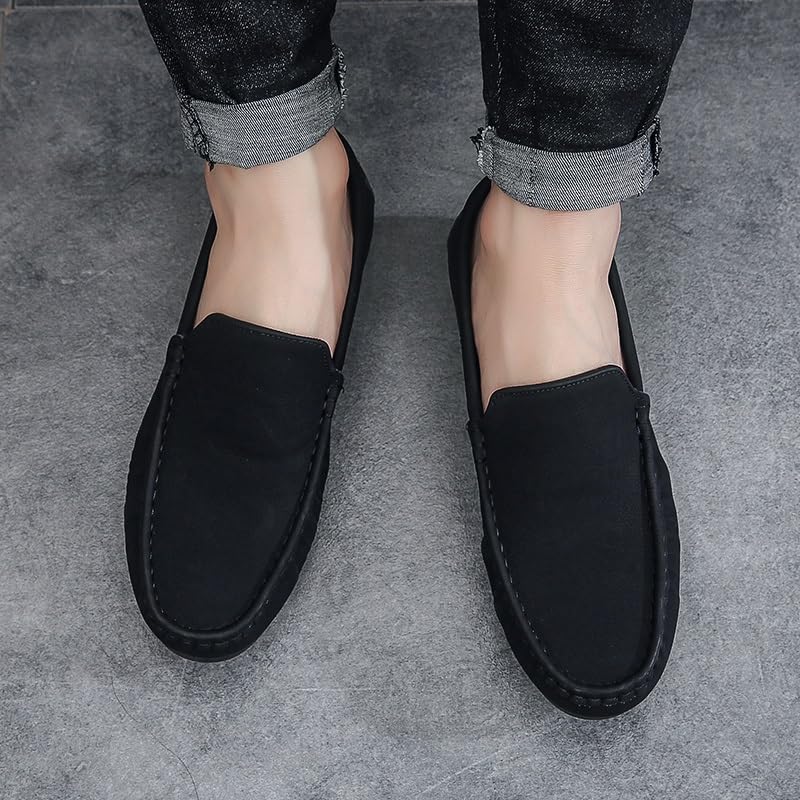 Men's Loafers Round Toe PU Leather Loafer Shoes Comfortable Lightweight Slip Resistant Prom Slip-on4