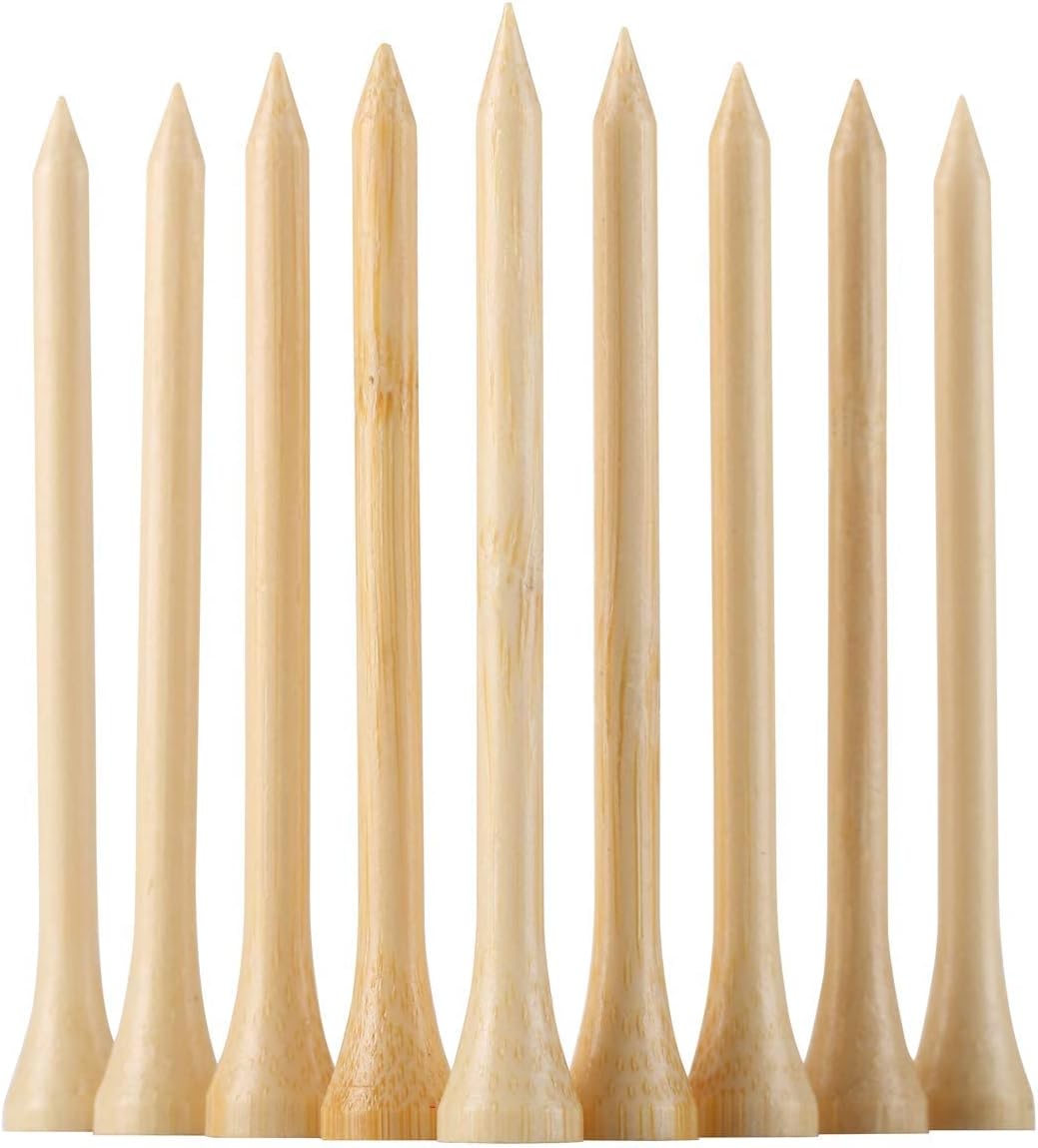 KASTWAVEGolf Tees, 3-1/4 Inch Friendly Biodegradable Material Reduces Friction Side Spin More Stable 100 Pieces