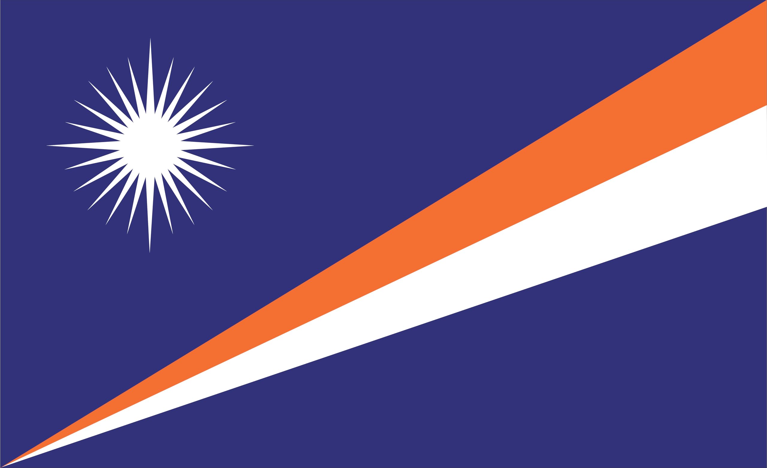Drapeau des îles Marshall en ultra-tissu haute résistance pour grand bateau